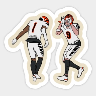 Ja'Marr Chase and Joe Burrow Griddy Sticker